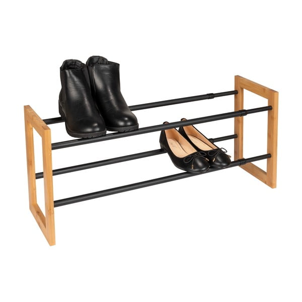 Melns/dabīga toņa metāla izvelkams apavu statīvs Ecori – Wenko-image-4