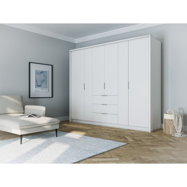 Balts skapis 255x217 cm Wells – Cosmopolitan Design-image-1