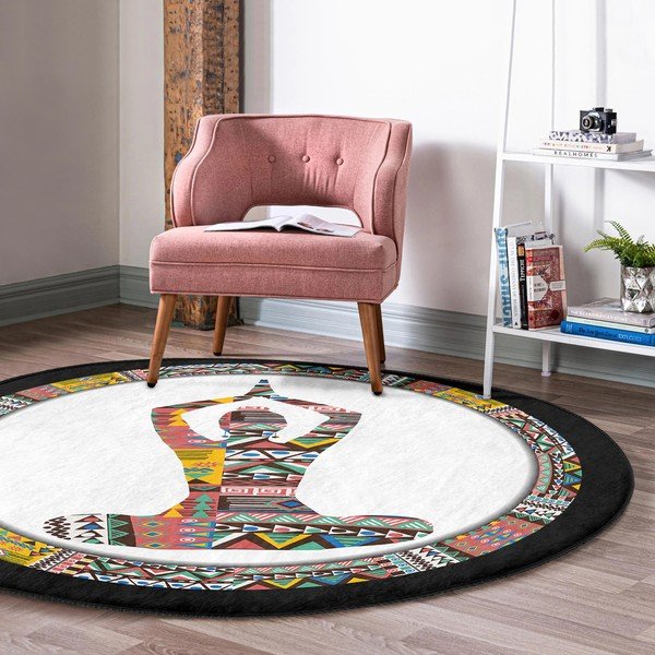 Mazgājams robotu putekļu sūcējiem piemērots apaļš paklājs ø 80 cm Comfort – Mila Home-image-1