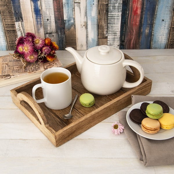 Koka servēšanas paplāte 20.5x30.5 cm Mango – Orion-image-1