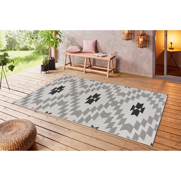 Melnbalts āra paklājs Ragami Geo, 160 x 230 cm-image-3