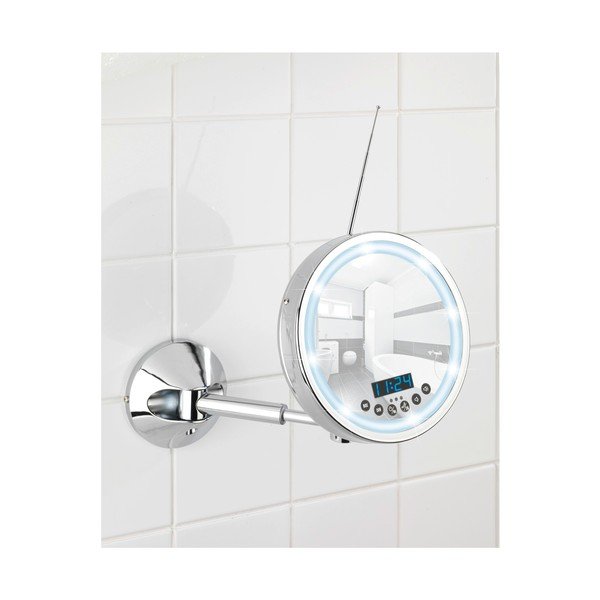 Sienas palielināmais spogulis ar LED gaismu un radio Wenko Imperial-image-2
