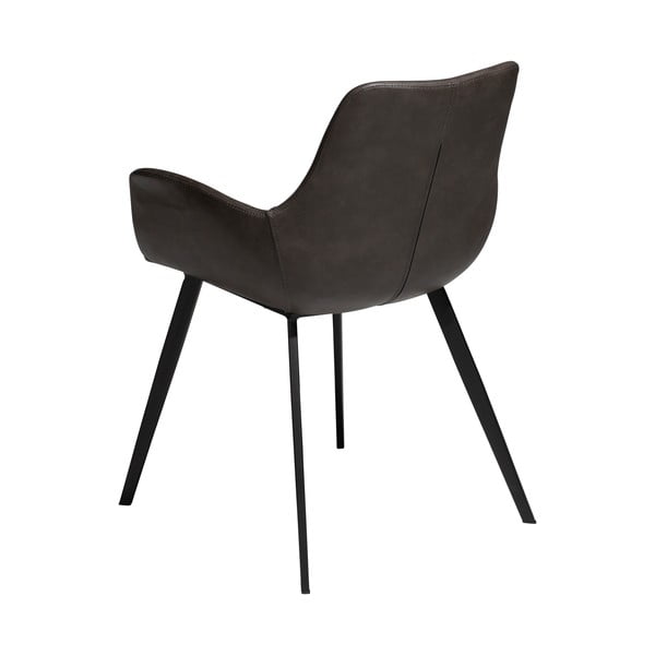 Tumši pelēks polsterēts ēdamistabas krēsls ar roku balstiem Hype – DAN-FORM Denmark-image-2