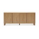 Dabīga toņa kumode ar oškoka imitāciju 200x79x40 cm Salaya – Kave Home