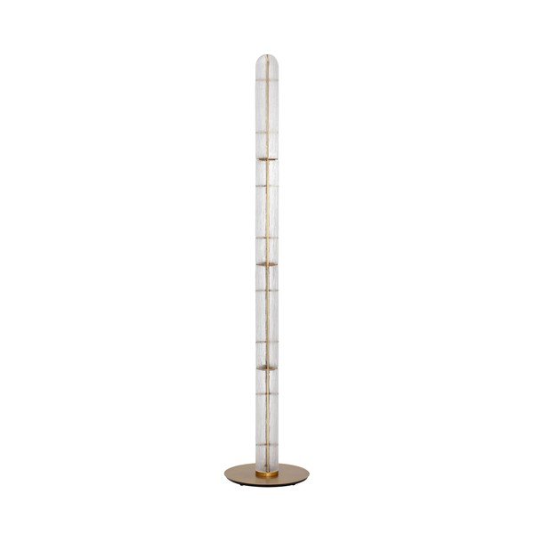 Misiņa krāsas metāla LED stāvlampa ar stikla abažūru (augstums 165,5 cm) Gloree – Nova Luce
