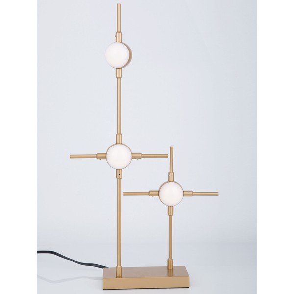 Zelta krāsas metāla LED galda lampa ar akrila stikla abažūru (augstums 52 cm) Atomo – Nova Luce-image-2