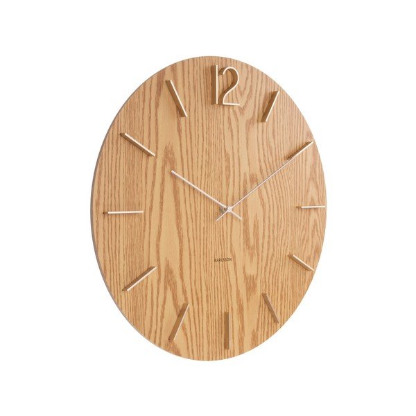 Gaiši brūns sienas pulkstenis Karlsson Meek, ⌀ 50 cm-image-1