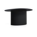 Melns žurnālgaldiņš ar stikla galda virsmu 74x81,5 cm Olir – Kave Home