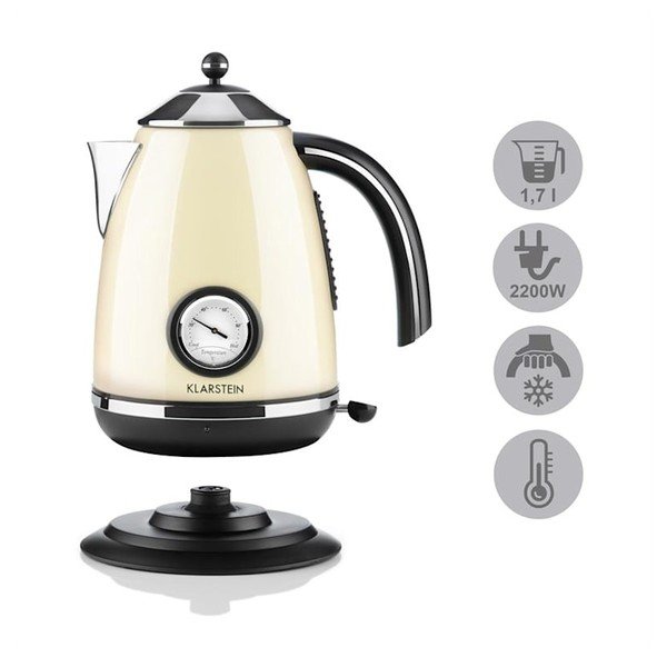 Bēša elektriskā tējkanna Klarstein Aquavita Chalet-image-3