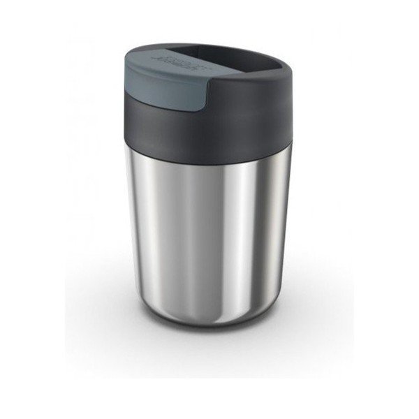 Tumši zila/spīdīgas sudraba krāsas ceļojumu krūze 340 ml Sipp – Joseph Joseph