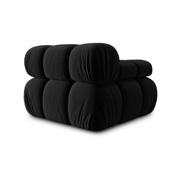 Melns samta modulārais dīvāns (ar kreiso stūri) Bellis – Micadoni Home-image-4