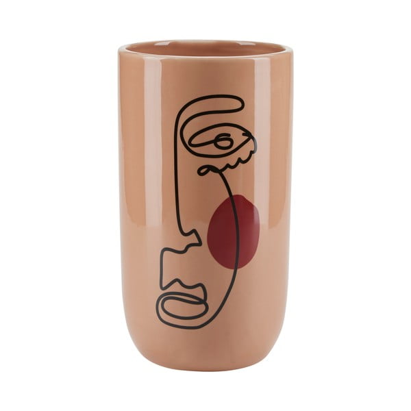 Rozā keramikas vāze Bahne & CO, augstums 22,3 cm