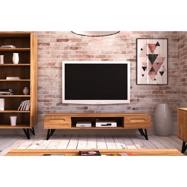 TV galds no dižskābarža koka 182x42 cm Golo – The Beds-image-1
