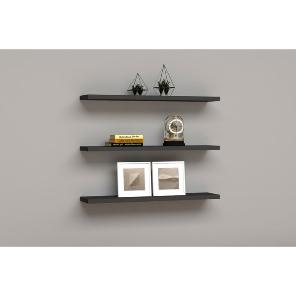 Tumši pelēku plauktu komplekts (3 gab.) Boss – Kalune Design-image-1