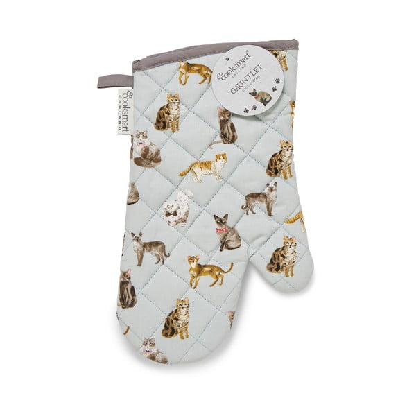 Zili kokvilnas virtuves cimdi Cooksmart ® Curious Cats-image-2