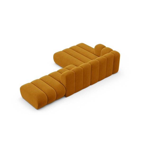 Dzeltens stūra dīvāns (ar kreiso stūri) Lupine – Micadoni Home-image-3
