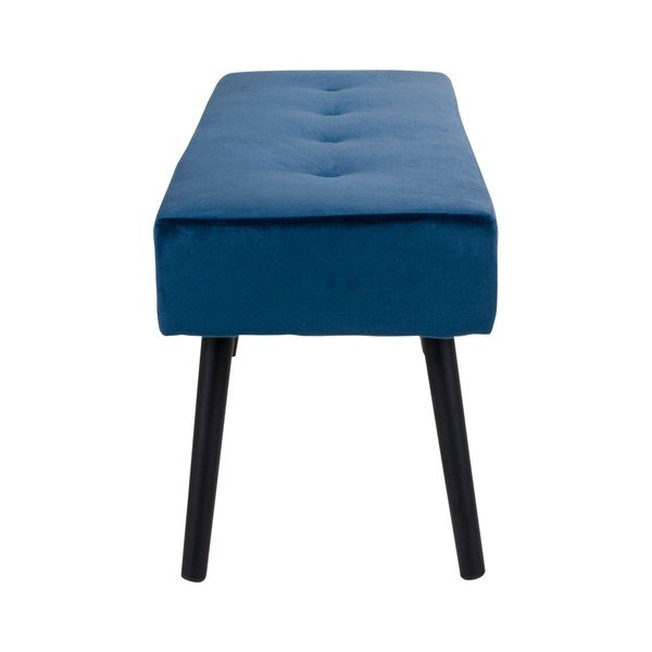 Tumši zils polsterēts sols ar samta pārvalku House Nordic Skiby, 100 x 35 cm-image-2