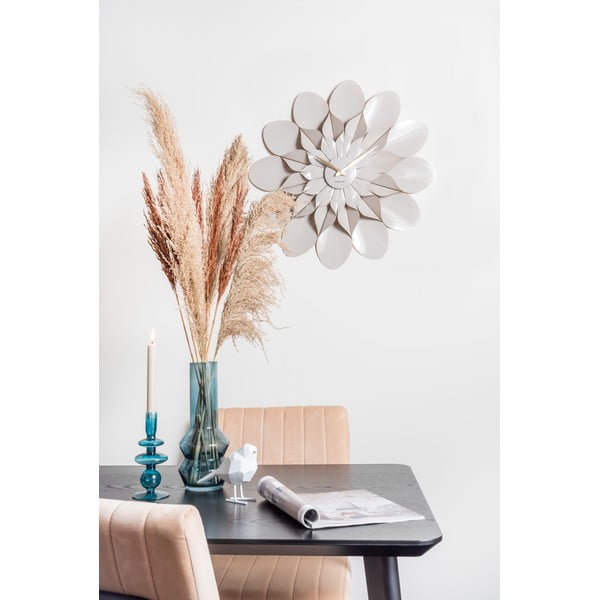 Pelēks sienas pulkstenis Karlsson Flower, ø 60 cm-image-1