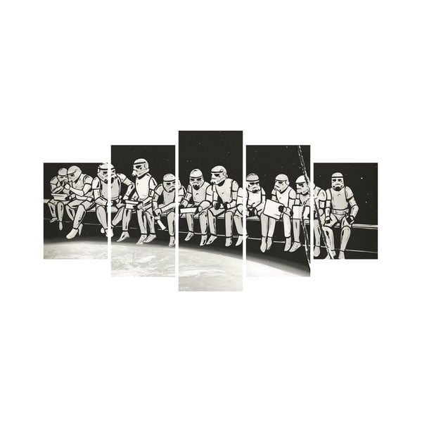 Daudzdaļīga glezna Homemania Decor Black&White Clones