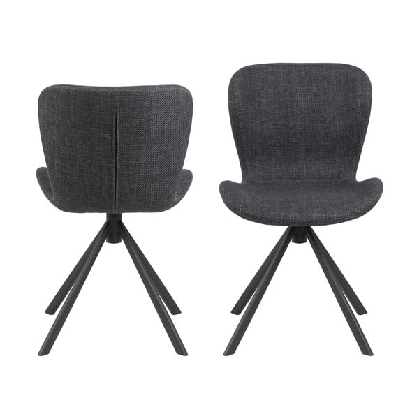 Tumši pelēki pusdienu krēsli (2 gab.) Batilda – Actona-image-4