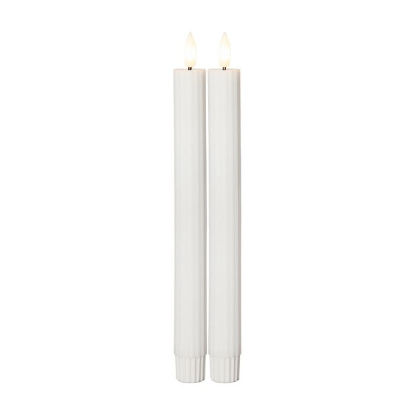 LED svece (2 gab.) (augstums 25 cm) Flamme Stripe – Star Trading