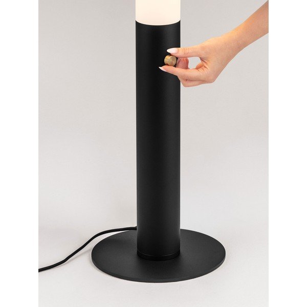Matēti melna tērauda LED stāvlampa ar regulējamu spilgtumu ar akrila stikla abažūru (augstums 141 cm) Glaze – Nova Luce-image-2