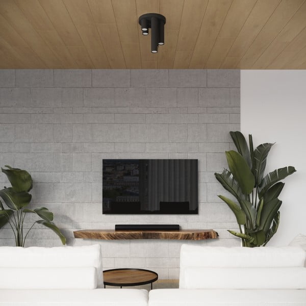 Melna griestu lampa Castro – Sollux-image-4