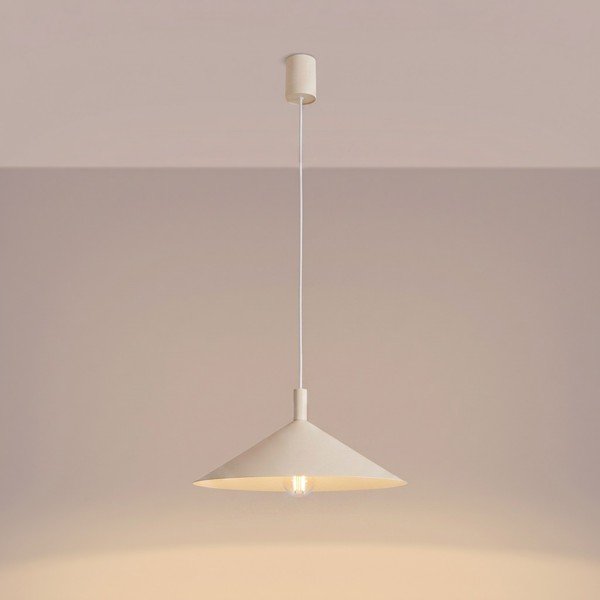 Bēša tērauda piekaramā lampa ø 40 cm Zylo – Sollux-image-3