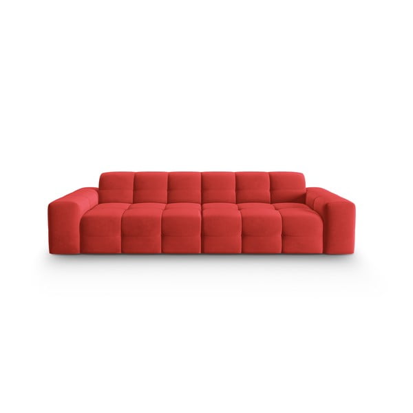 Sarkans samta dīvāns 255 cm Kendal – Micadoni Home