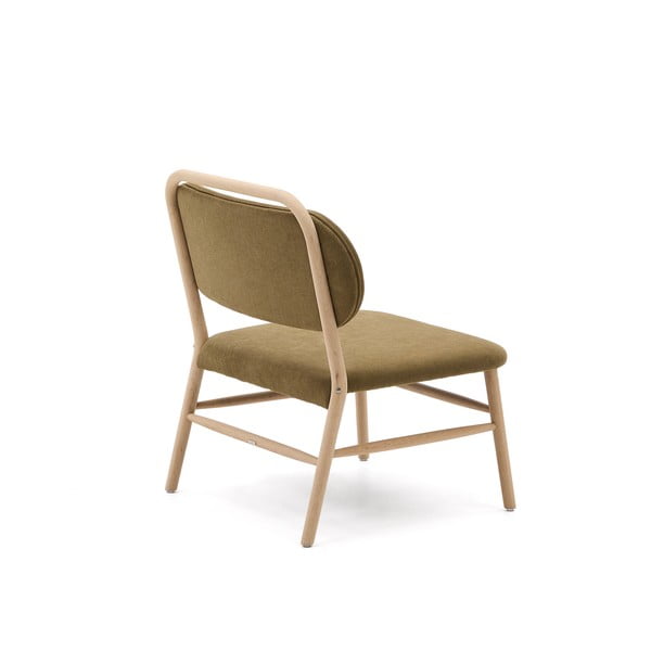 Zaļš atpūtas krēsls no šenila auduma Helda – Kave Home-image-4