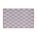 Gaiši dzeltens/violets vannas istabas paklājiņš no organiskās kokvilnas 50x80 cm Retro – Mette Ditmer Denmark