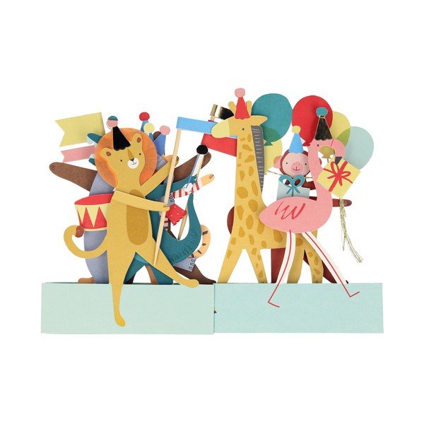 Apsveikumu kartīte Animal Parade – Meri Meri-image-2