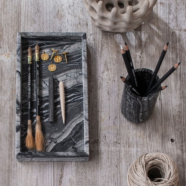 Marmora dekoratīva paplāte 16x31 cm Marble – Mette Ditmer Denmark-image-3