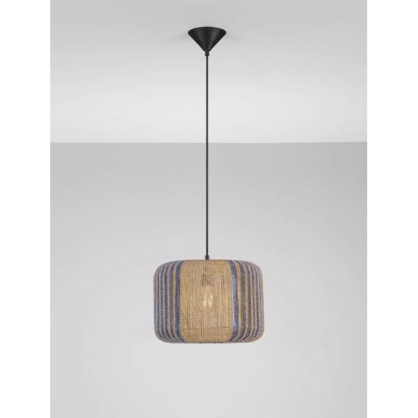 Zila/dabīga toņa no virves piekaramā lampa ø 33 cm Abby – Nova Luce-image-4