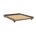 Brūna priedes masīvkoka divvietīga gulta ar redelēm 160x200 cm Social – Karup Design