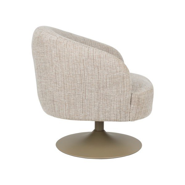 Bēšs grozāms atpūtas krēsls Renate – White Label-image-3