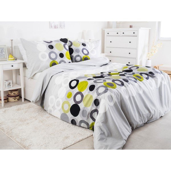 Gaiši pelēka vienvietīga gultas veļa no krepa auduma 140x200 cm Top Class – B.E.S.-image-1