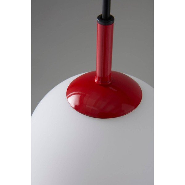 Sarkana/balta stikla piekaramā lampa ø 13 cm Ekman – Jotex-image-3