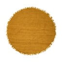 Dzeltens džutas paklājs Bloomingville Sun, ⌀ 150 cm