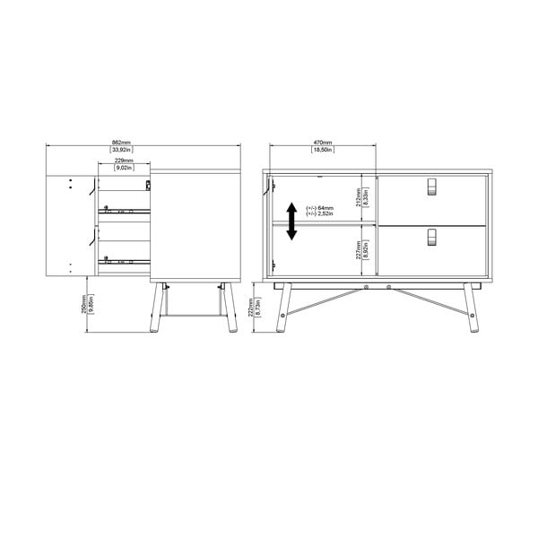 Balta kumode Tvilum Ry, 102 x 72 cm-image-4