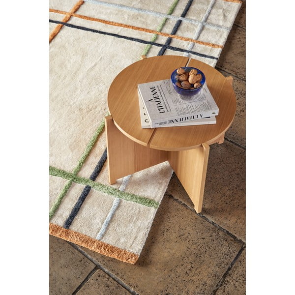 Apaļš sānu galdiņš ar ozolkoka imitāciju ø 55 cm Dash – Hübsch-image-1