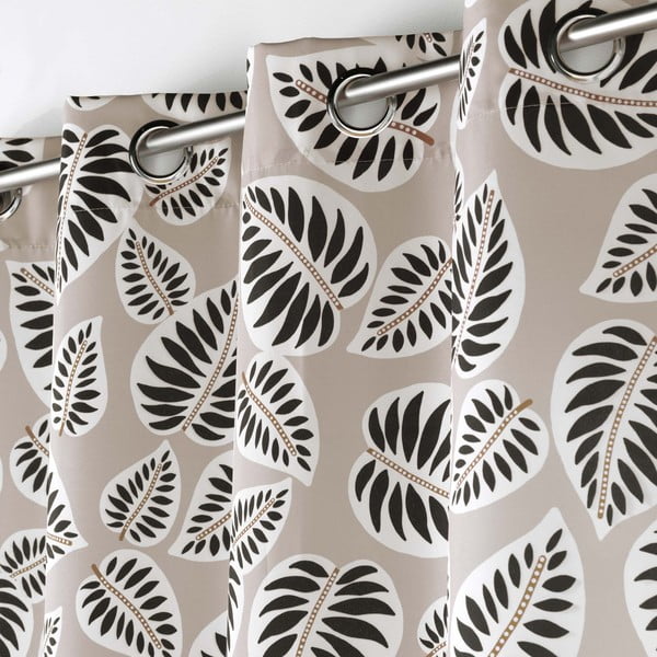 Melns/bēšs aizkars 140x260 cm Alma – douceur d'intérieur-image-1