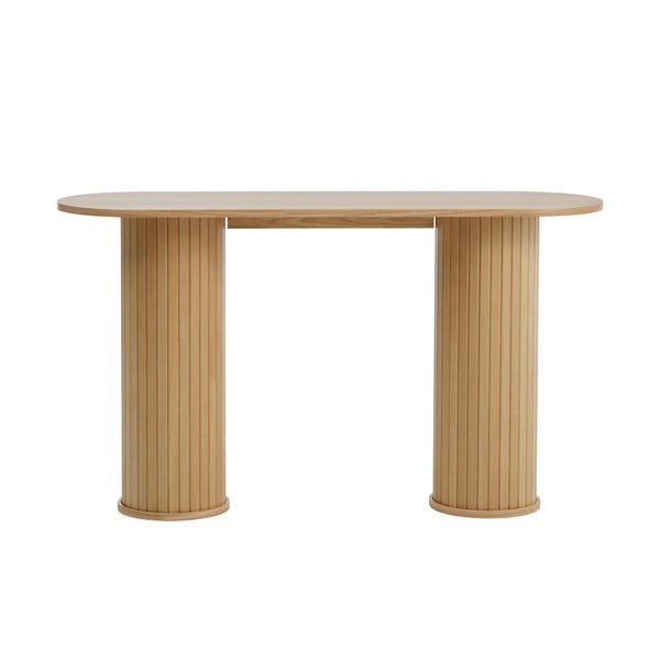 Dabīga toņa konsoles galds 40x130 cm Nola – Unique Furniture