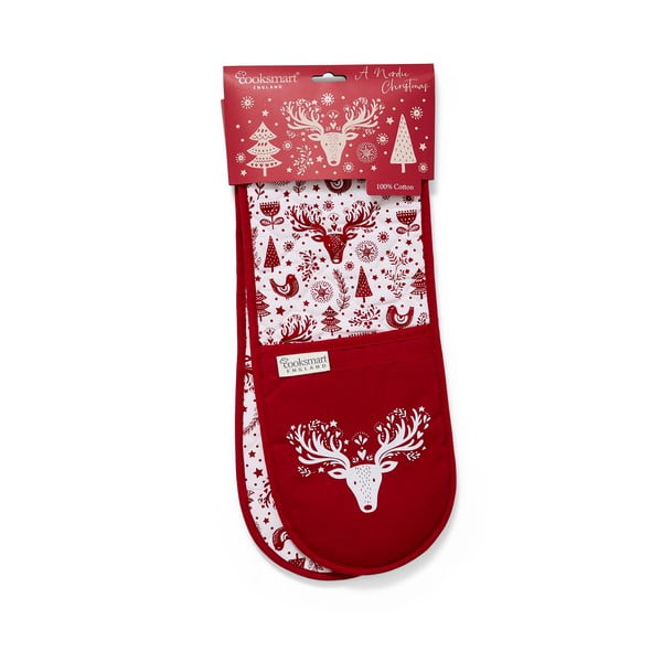 Kokvilnas virtuves cimdi Cooksmart ® A Nordic Christmas-image-1