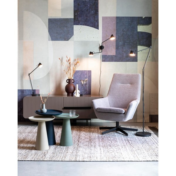 Zils alumīnija žurnālgaldiņš White Label Ringar, ø 39,5 cm-image-3