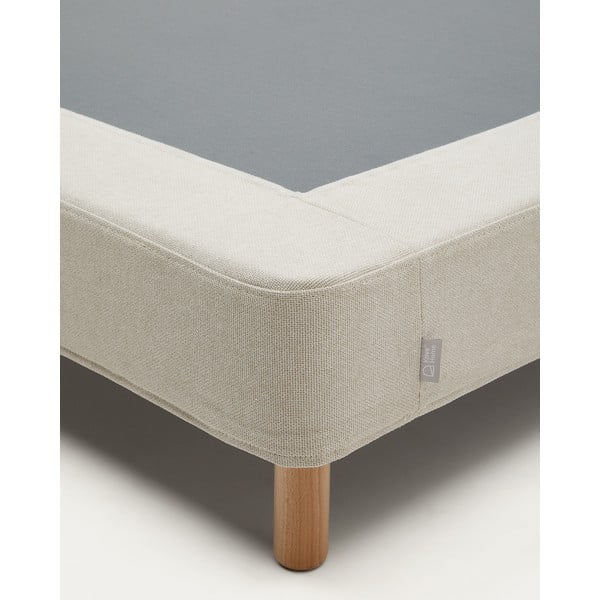 Bēša polsterēta divvietīga gulta 180x200 cm Ofelia – Kave Home-image-1