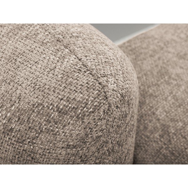 Gaiši brūns salokāms stūra dīvāns no šenila auduma ar uzglabāšanas vietu (ar labo stūri/ar zvilni) Mele – Makamii-image-4