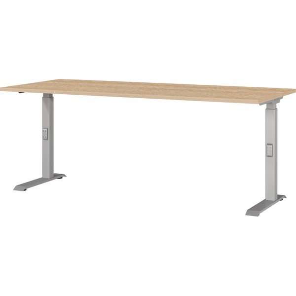 Regulējams darba galds ar ozolkoka imitācijas galda virsmu 80x180 cm Downey – Germania