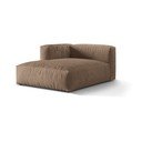 Gaiši brūna samta modulārā dīvāna daļa (ar kreiso stūri) Martina – Micadoni 