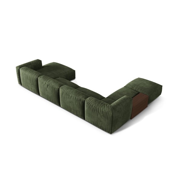Zaļš samta modulārais stūra dīvāns (ar kreiso stūri/U veida) Martina – Micadoni -image-2